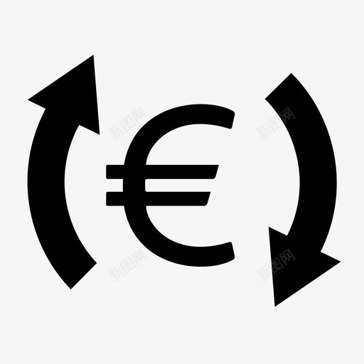 欧元交易买入货币图标svg_新图网 https://ixintu.com 买入 卖出 欧元交易 货币 货币兑换
