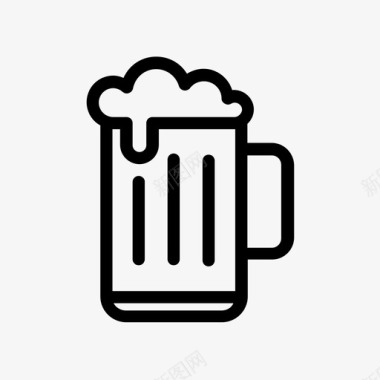 啤酒杯酒精饮料酒吧图标图标