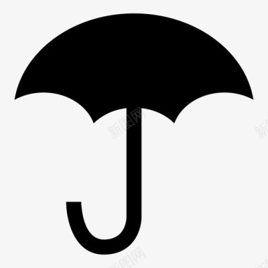 伞弯柄保险图标图标