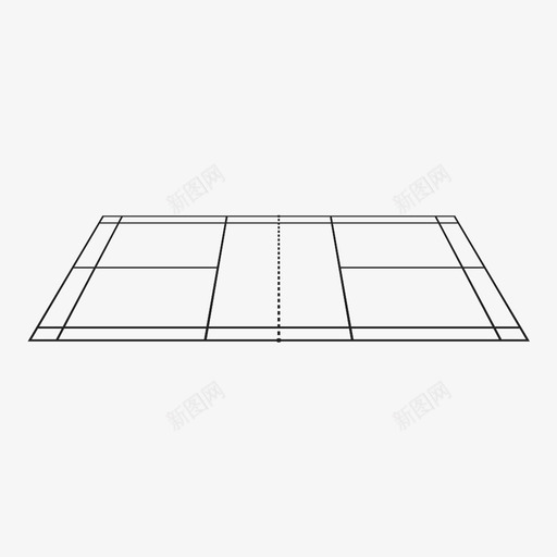 羽毛球场团队运动图标svg_新图网 https://ixintu.com 团队 围场 场地 游戏 球场 线条 羽毛球场 轮廓 运动