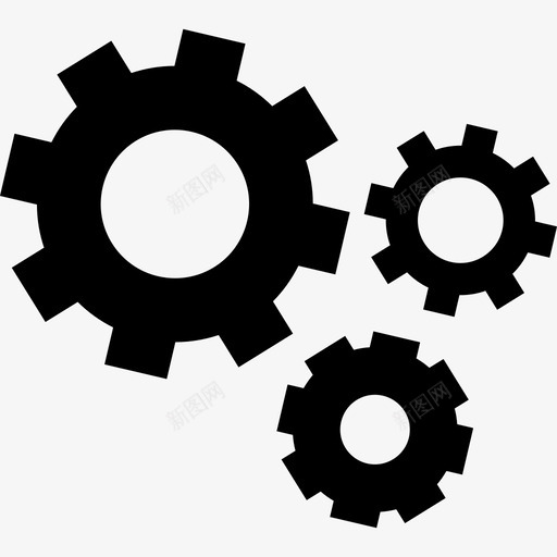 齿轮组工具和器具图标svg_新图网 https://ixintu.com 工具和器具 齿轮组