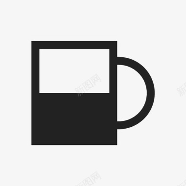 一杯咖啡办公室马克杯图标图标