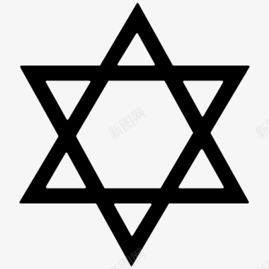 星六角星犹太星图标图标