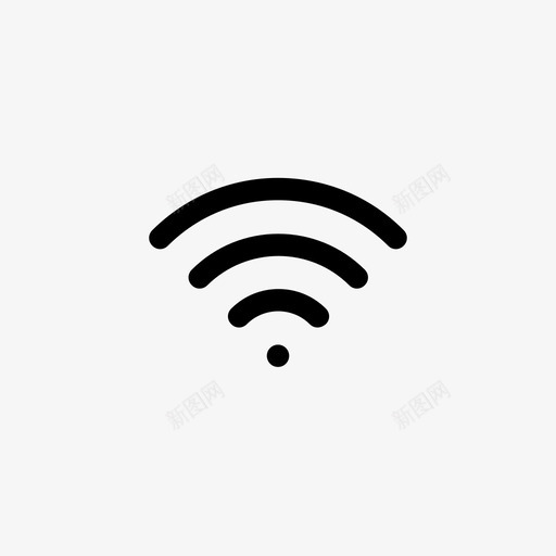 wifi连接数据图标svg_新图网 https://ixintu.com wifi 信号 发送 多媒体 强度 数据 无线 波 连接 配对