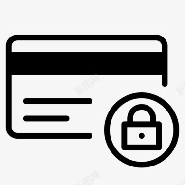 安全信用卡刷卡支付图标图标