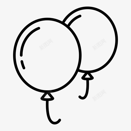 气球聚会节日图标svg_新图网 https://ixintu.com 庆祝 气球 游戏日 生日 礼物 空气 简单的东西 聚会 节日