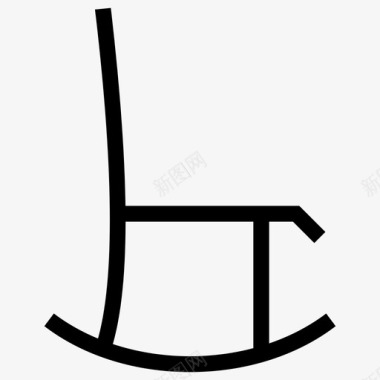 摇椅座椅木椅图标图标