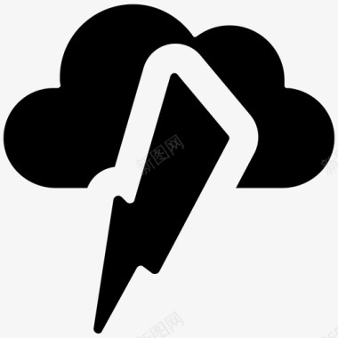 闪电预报风暴图标图标