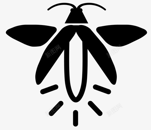 萤火虫眨眼虫子图标svg_新图网 https://ixintu.com 光 夏天 昆虫 眨眼 萤火虫 虫子
