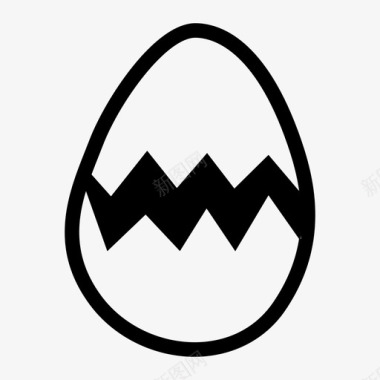 碎鸡蛋蛋壳裂开图标图标