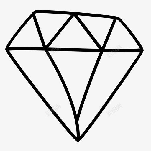 钻石宝物石头图标svg_新图网 https://ixintu.com 光泽 好 孩子和宠物 宝物 珍贵 珠宝 石头 硬 质量 钻石 项链 高