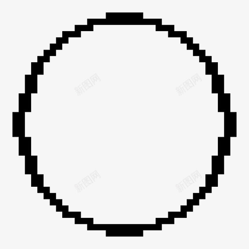 圆形复古行星图标svg_新图网 https://ixintu.com 8位 像素化 像素艺术 圆形 复古 形状 按钮 游戏 球 行星