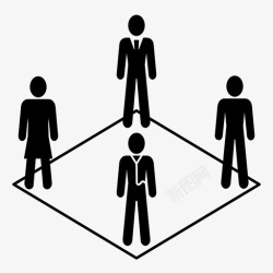 多学科多学科团队小组小组工作图标高清图片