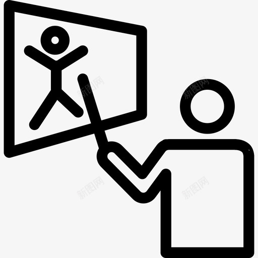 教学教师白板上的指示图标svg_新图网 https://ixintu.com 学习 教学 教师 教育 白板上的指示