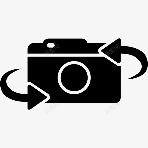 旋转照相机摄影图标svg_新图网 https://ixintu.com 图像 图片 摄影 数码摄影 数码相机 旋转照相机 电话 翻转 镜头