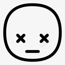 生病乏累死亡x眼睛疲倦图标高清图片