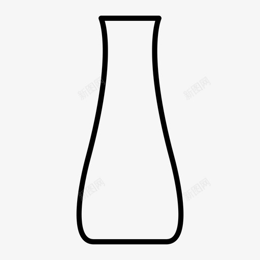 花瓶容器玻璃图标svg_新图网 https://ixintu.com 器皿 容器 我画的东西 玻璃 玻璃花瓶 罐子 花瓶