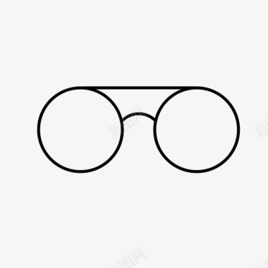 眼镜阅读圆框图标图标