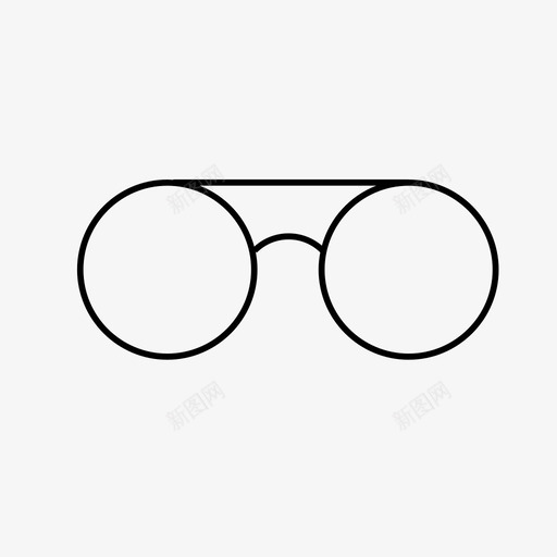 眼镜阅读圆框图标svg_新图网 https://ixintu.com rx rx太阳镜 rx眼镜 圆框 圆眼镜 看 看不见 眼镜 规格 阅读
