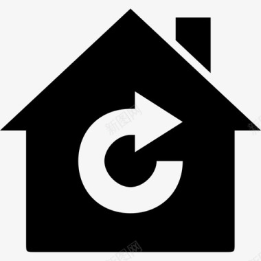 家庭更新支撑房屋图标图标