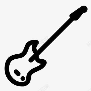 低音吉他声音简单图标图标