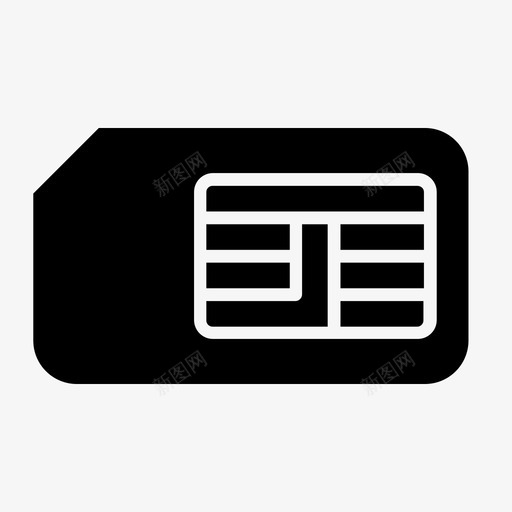 sim卡用户识别模块智能卡图标svg_新图网 https://ixintu.com gsm imei mini-sim pin puk sim卡 安全芯片 智能卡 用户识别模块