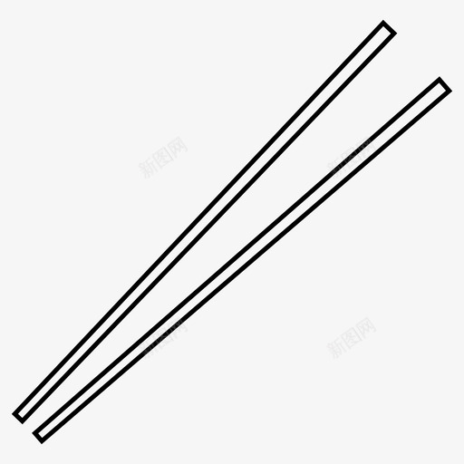 筷子餐具吃的图标svg_新图网 https://ixintu.com 两个 吃的 器具 工具 筷子 食物 餐具