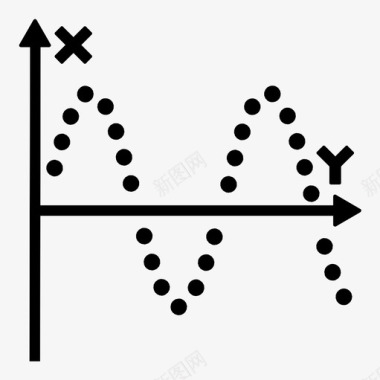 正弦曲线图标图标