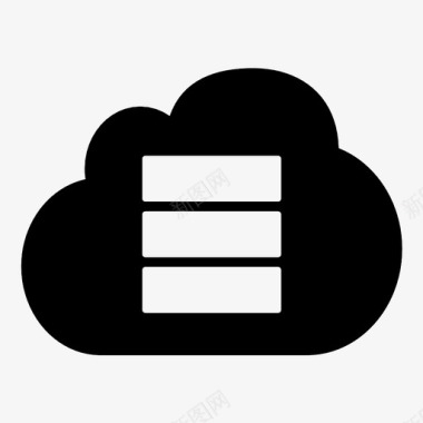 云数据库服务器存储天空图标图标