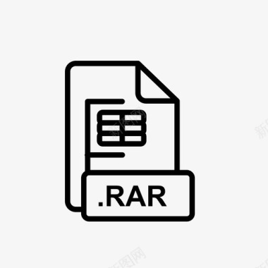 rar文件文件类型系统文件图标图标