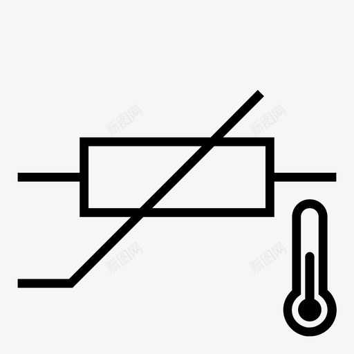 热敏电阻电气元件电子图标svg_新图网 https://ixintu.com 技术 热敏电阻 电子 电子元件 电气元件 电阻 硬件