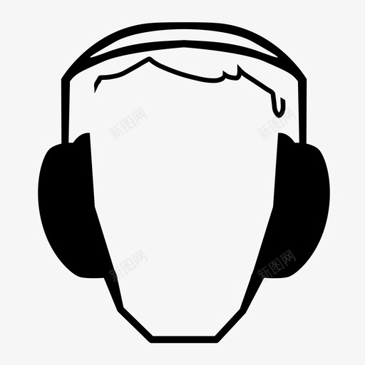 耳机保护噪音消除耳机图标svg_新图网 https://ixintu.com 保护 听力保护 噪音消除 噪音消除耳机 声音 头盔 空白脸 耳朵保护 耳机 耳罩