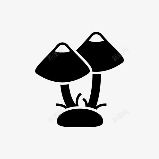 蘑菇毒蘑菇户外图标svg_新图网 https://ixintu.com 户外 森林 毒蘑菇 真菌 蘑菇 觅食 采集