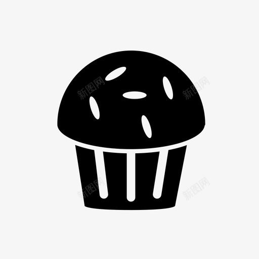 纸杯蛋糕糖果点心图标svg_新图网 https://ixintu.com 杯子蛋糕 松饼 款待 点心 甜点 糖果 纸杯蛋糕