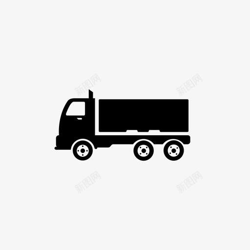 卡车汽车货车图标svg_新图网 https://ixintu.com 半卡车 卡车 周末 板条箱 汽车 货车 送货