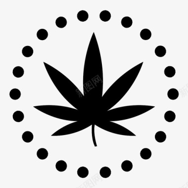 大麻非法叶子图标图标