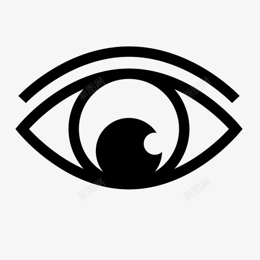 眼睛眼球面部发炎图标svg_新图网 https://ixintu.com 单眼 往下看 眼球 眼睛 简单 面部发炎