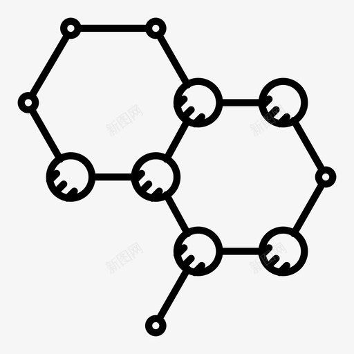 分子放射性质子图标svg_新图网 https://ixintu.com 中子 分子 原子 放射性 核 电子 石墨烯 碳 科学 结构 质子