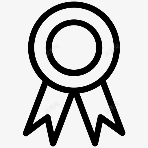徽章奖励和奖章线图标svg_新图网 https://ixintu.com 奖励和奖章矢量线图标 徽章