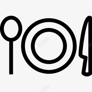 餐具餐刀盘子图标图标