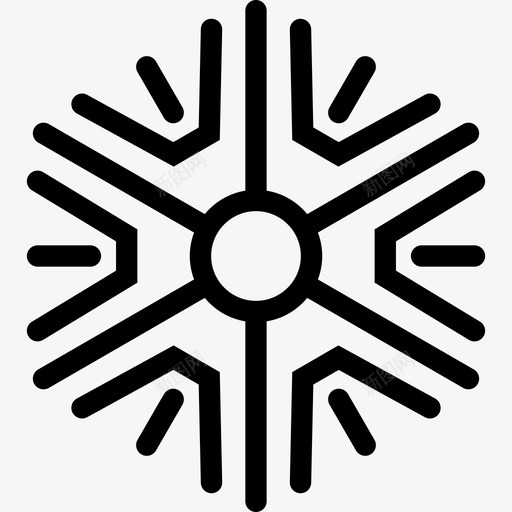 雪花圣诞节装饰图标svg_新图网 https://ixintu.com 冬天 冰晶 圣诞节 装饰 雪晶 雪花