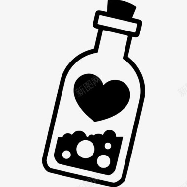 爱情药水液体罐子图标图标