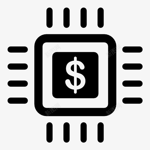 微芯片电子金融图标svg_新图网 https://ixintu.com 价格 微处理器 微芯片 投资 支付 电子 硬件 货币 金融 集成