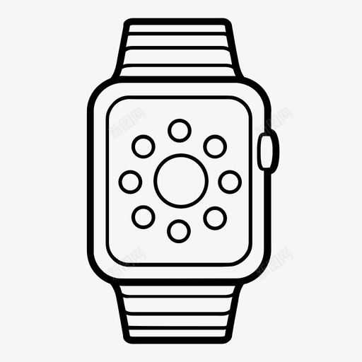 智能手表应用程序苹果手表图标svg_新图网 https://ixintu.com 可穿戴设备 应用程序 手机 智能手表 腕表 苹果手表 通讯录