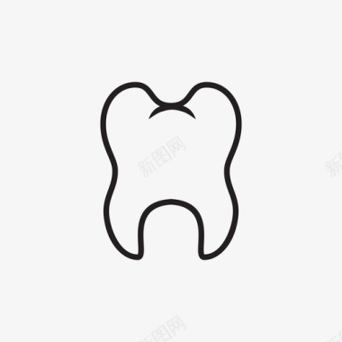 牙齿骨头有盖图标图标