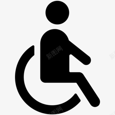 轮椅个人头像个人资料图标图标