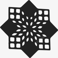 多彩的抽象标志与数字图案形状图案图标高清图片
