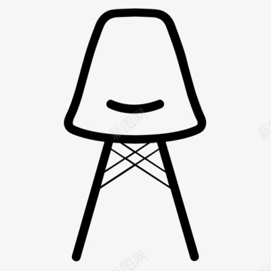 椅子坐垫四条腿图标图标