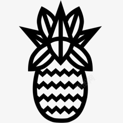 水果树菠萝热带树图标高清图片