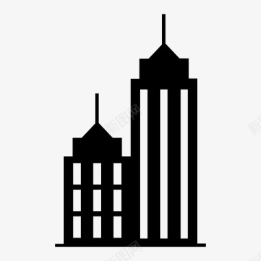 摩天大楼塔楼结构图标图标